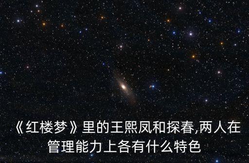 《紅樓夢》里的王熙鳳和探春,兩人在管理能力上各有什么特色