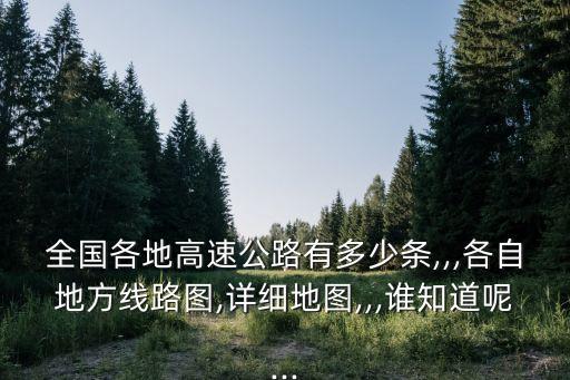 全國各地高速公路有多少條,,,各自地方線路圖,詳細地圖,,,誰知道呢...