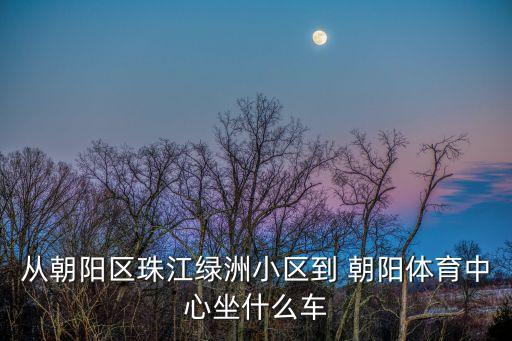 從朝陽區珠江綠洲小區到 朝陽體育中心坐什么車