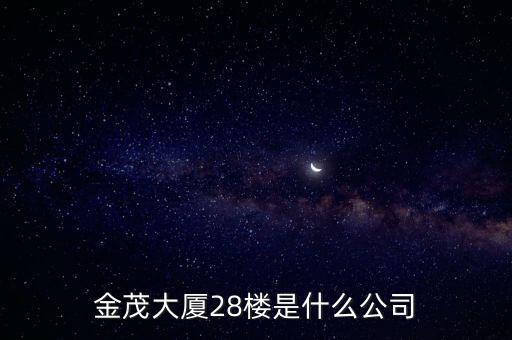 金茂大廈28樓是什么公司