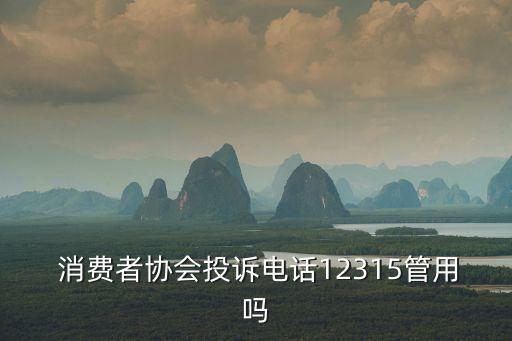  消費者協(xié)會投訴電話12315管用嗎