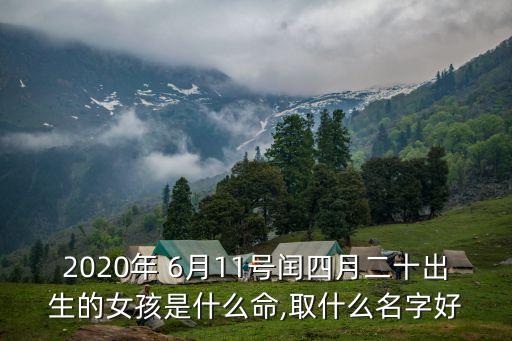 2020年 6月11號(hào)閏四月二十出生的女孩是什么命,取什么名字好
