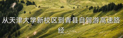 從天津大學新校區到青縣自駕游高速路經