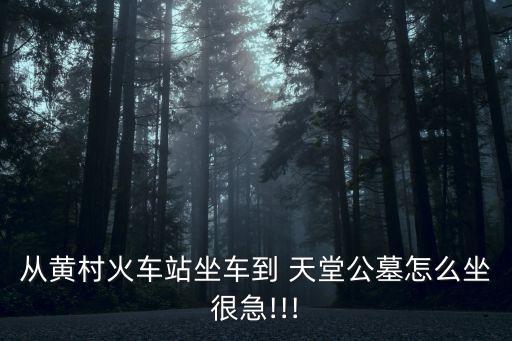 天堂公墓,從黃村火車站到天堂公墓