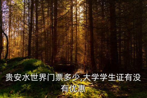 貴安水世界門票價格,貴州水世界夜間游玩門票50元/張