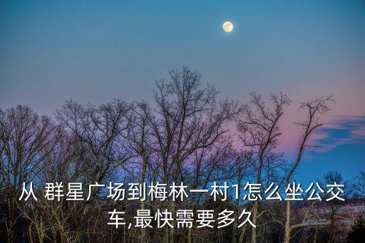 從 群星廣場到梅林一村1怎么坐公交車,最快需要多久