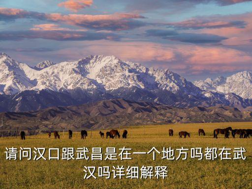 漢口在武漢哪個(gè)區(qū),武漢和漢口有什么不同?