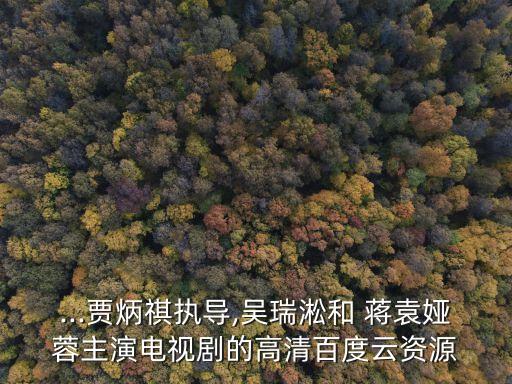 ...賈炳祺執導,吳瑞淞和 蔣袁婭蓉主演電視劇的高清百度云資源