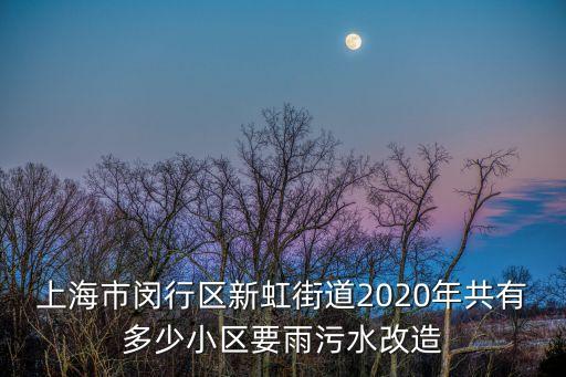 上海市閔行區新虹街道2020年共有多少小區要雨污水改造