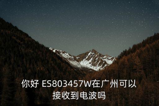 電波表廣州收哪里的，你好 ES803457W在廣州可以接收到電波嗎