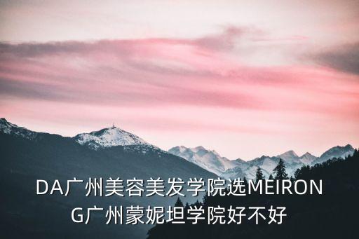 廣州蒙妮坦美容培訓，DA廣州美容美發學院選MEIRONG廣州蒙妮坦學院好不好