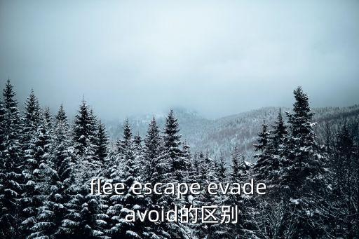 flee escape evade avoid的區別