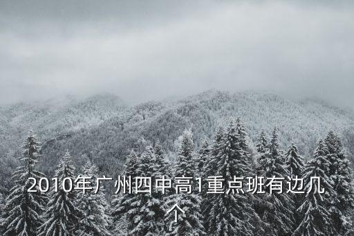 2010年廣州四中高1重點班有邊幾個