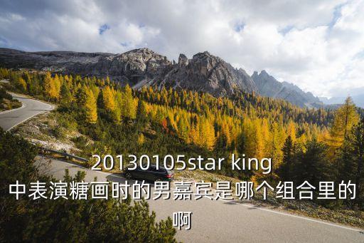 20130105star king中表演糖畫時的男嘉賓是哪個組合里的啊