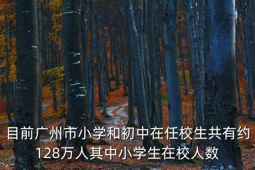 目前廣州市小學和初中在任校生共有約128萬人其中小學生在校人數
