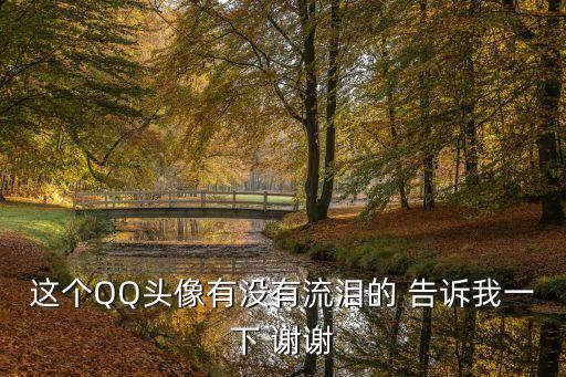 這個QQ頭像有沒有流淚的 告訴我一下 謝謝