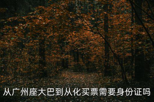 從廣州座大巴到從化買票需要身份證嗎