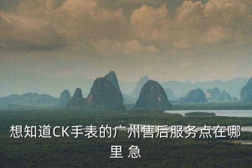 想知道CK手表的廣州售后服務點在哪里 急