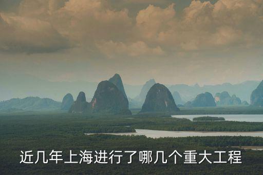 上海市重點基建項目名單，近幾年上海進行了哪幾個重大工程