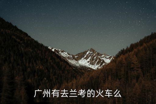廣州有去蘭考的火車么