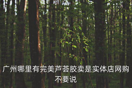 廣州哪里有完美蘆薈膠賣是實體店網購不要說