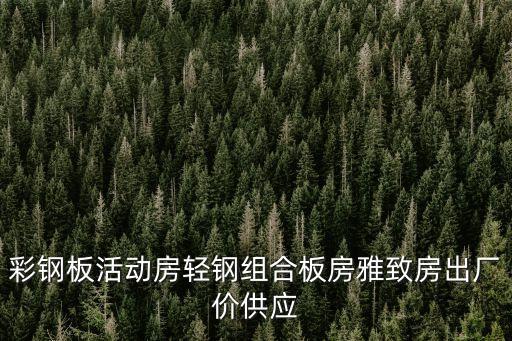 彩鋼板活動房輕鋼組合板房雅致房出廠價供應(yīng)