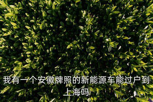 上海市新能源汽車過戶政策，新能源車17年3月買的已經(jīng)是上海大牌了可以過戶給朋友嗎 我是全款付