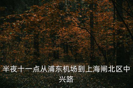 上海市中興路1032號，上海浦東機場到上海市閘北區中興路1032號怎么走