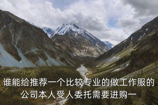 誰(shuí)能給推薦一個(gè)比較專業(yè)的做工作服的公司本人受人委托需要進(jìn)購(gòu)一