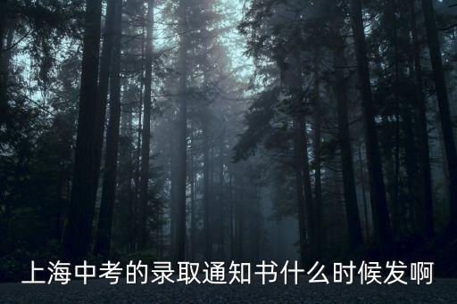 上海中考的錄取通知書什么時(shí)候發(fā)啊