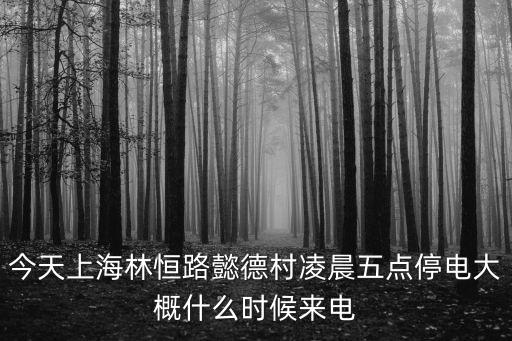 上海市明天停電，3月26日上海楊浦區(qū)900停電