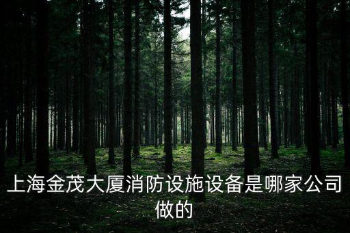 上海金茂大廈消防設施設備是哪家公司做的