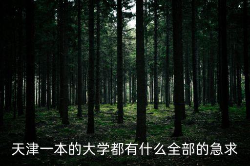 天津一本的大學都有什么全部的急求