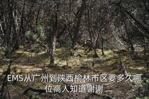 EMS從廣州到陜西榆林市區要多久哪位高人知道謝謝
