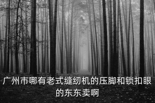廣州市哪有老式縫紉機(jī)的壓腳和鎖扣眼的東東賣啊