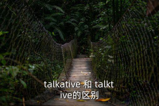 talkative 和 talktive的區別