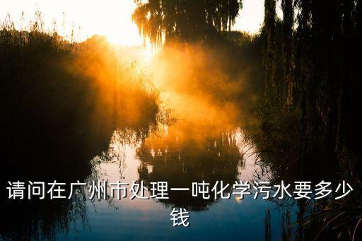 請問在廣州市處理一噸化學(xué)污水要多少錢