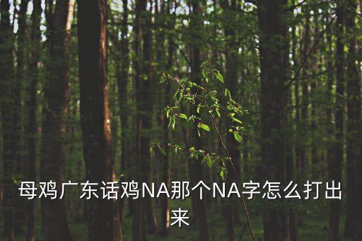 母雞廣東話雞NA那個NA字怎么打出來