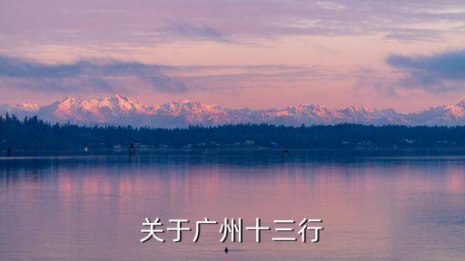 廣州十三行紅遍天法人，關于廣州十三行