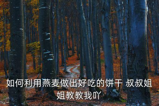 如何利用燕麥做出好吃的餅干 叔叔姐姐教教我吖