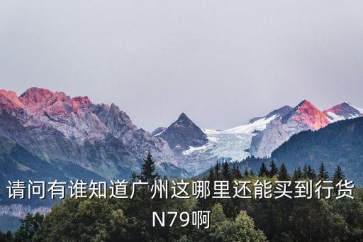 請問有誰知道廣州這哪里還能買到行貨N79啊