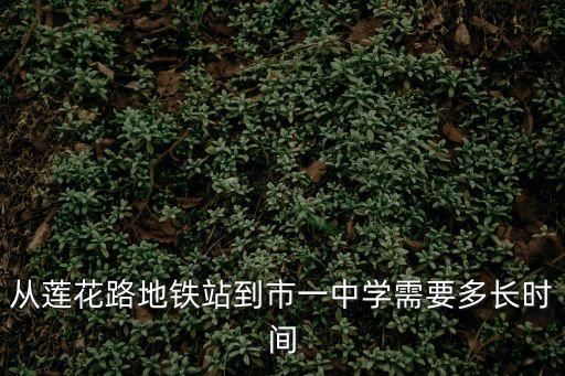 從蓮花路地鐵站到市一中學需要多長時間