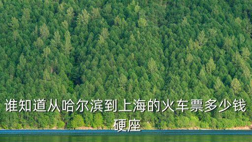 哈爾濱市到上海市昆山火車票，哈市到上海 的火車票 多少錢 做那趟車比較便宜