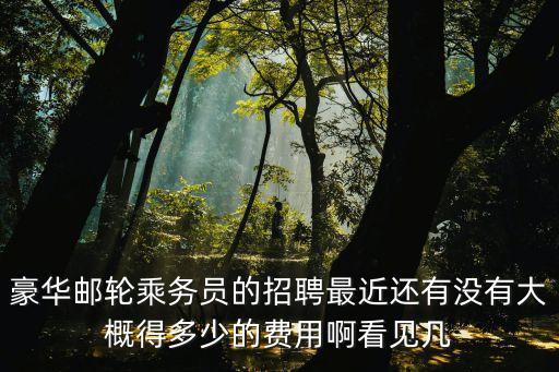 廣州金航游輪招聘，豪華郵輪乘務員的招聘最近還有沒有大概得多少的費用啊看見幾