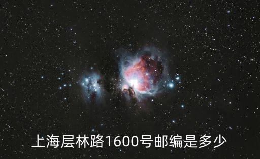 上海市浦東泥城鎮層林路郵編，上海層林路1600號郵編是多少