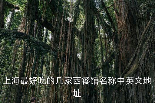 灰鯨西餐廳 上海市徐匯區(qū)，上海最好吃的幾家西餐館名稱(chēng)中英文地址