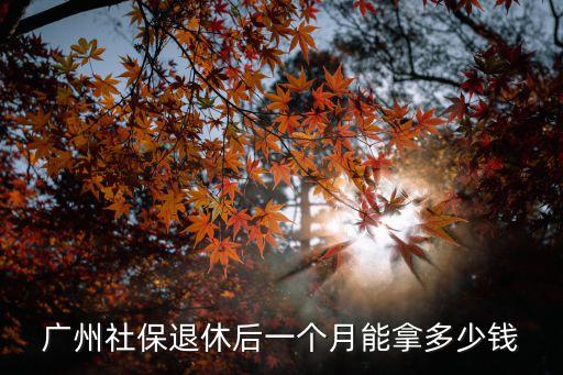 廣州私人企業基礎養老金有多少，廣州社保退休后一個月能拿多少錢