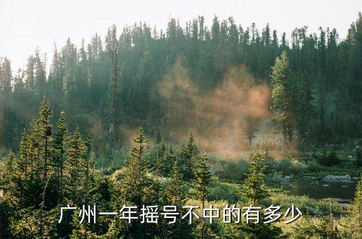 廣州一年搖號不中的有多少