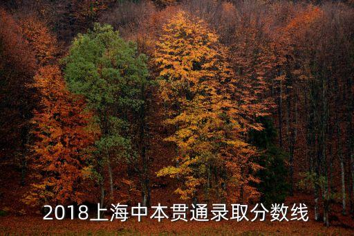 2018上海中本貫通錄取分數線