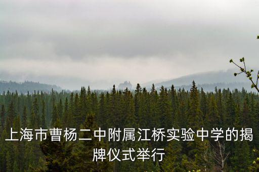 上海市曹楊二中2019開放日，上海曹楊二中外地學生可以去嗎